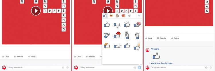 stickers op Facebook